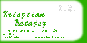 krisztian matajsz business card