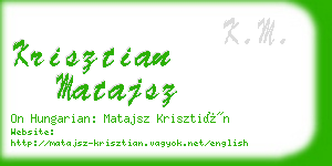 krisztian matajsz business card